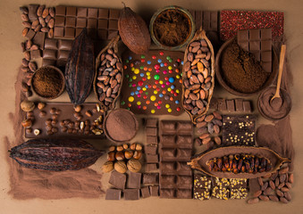 Set of Chocolate candies collection