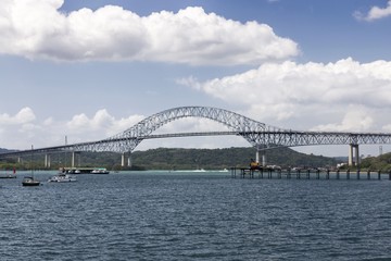 The Bridge of the Americas, a Famous International Landmark Road Bridge in Panama which spans the Pacific Entrance to the Panama Canal