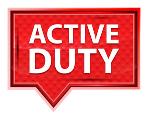 Active Duty misty rose pink banner button
