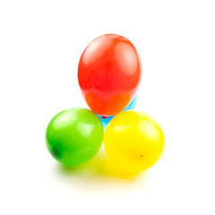 Colored birthday balloons isolate on a white background with space for your text