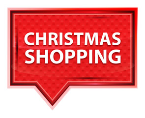 Christmas Shopping misty rose pink banner button