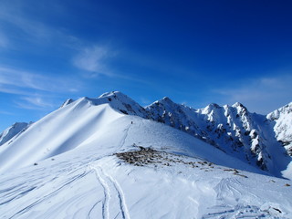 winter mountain in japan