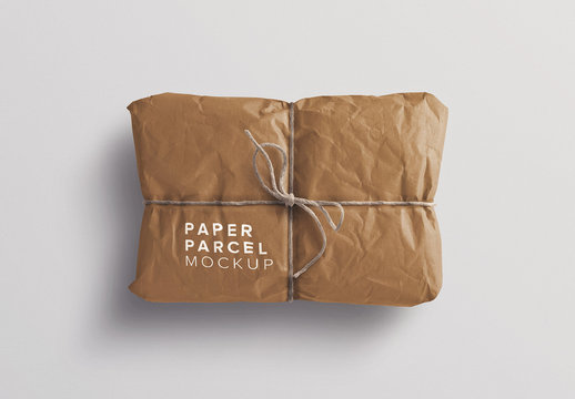 Paper Parcel Mockup With Twine