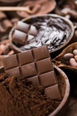 Cocoa pod, Chocolate sweet background