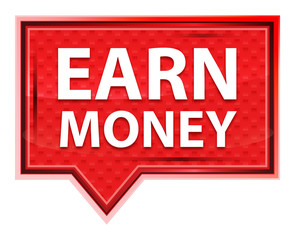 Earn Money misty rose pink banner button