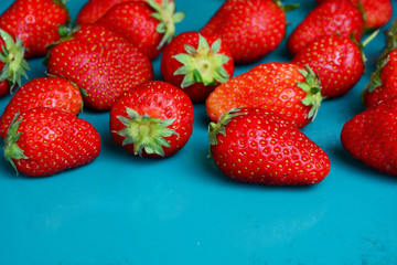 fresh strawberries on a  Food Frame Background with space for advertising text