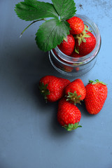 fresh strawberries on a  Food Frame Background with space for advertising text