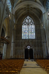 Fototapeta premium Beautiful stained glass windows of York Minster, Yorkshire, UK