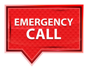 Emergency Call misty rose pink banner button