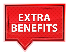 Extra Benefits misty rose pink banner button