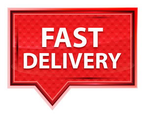 Fast Delivery misty rose pink banner button