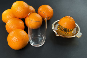 juicer with oranges