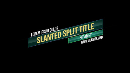3D Slanted Split Title