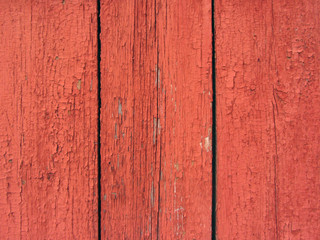 old flaked peeled weathered red maroon brown paint wood planks background texture
