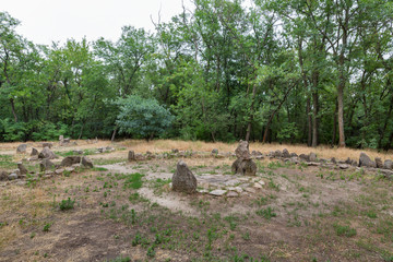 Sanctuary on the island of Khortytsia, Ukraine.