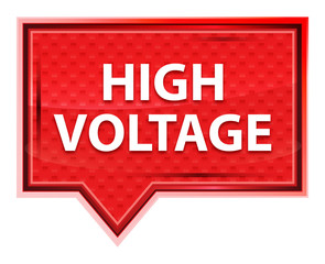 High Voltage misty rose pink banner button