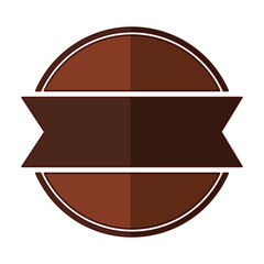 ribbon emblem isolated icon