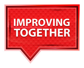 Improving Together misty rose pink banner button