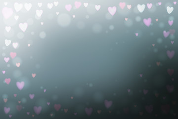 Abstract hearts lights background