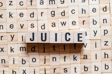 Juice word concept