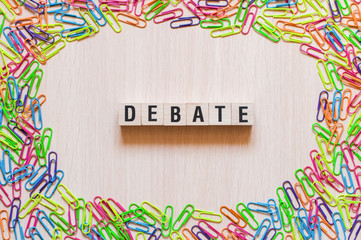 Debate word concept