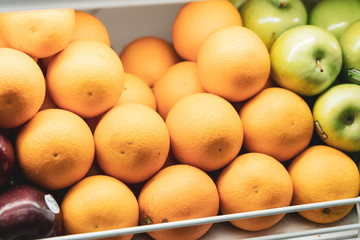 Fresh oreng in the supermarket