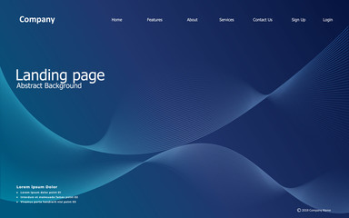 Asbtract background website Landing Page. Template for websites, or apps. Modern design. Abstract vector style. - Vector