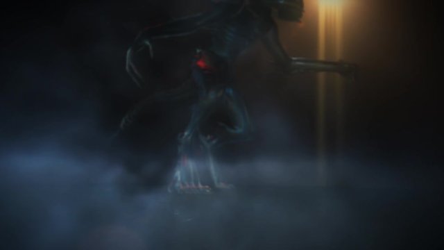 alien sculpture 3d render animation