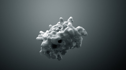 3d illustration protein or enzyme