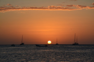 Coucher de Soleil Caye Caulker Belize