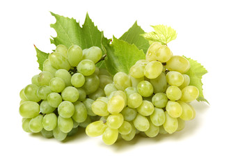 Grapes on white background 