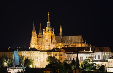 Fototapeta na wymiar Prague: Prague castle, St. Vitus cathedral