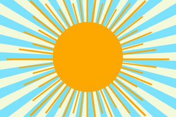 Sun on the sky background