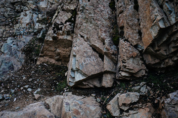Love engraved in mountains of Tehran