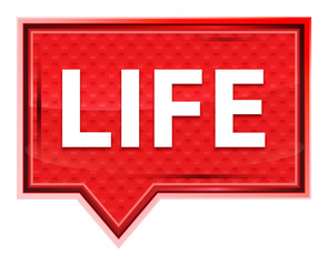 Life misty rose pink banner button