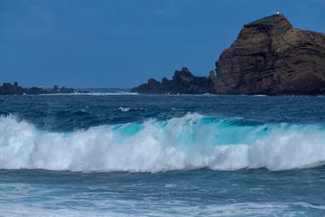 Brandung vor der Ilh&eacute; Mole, Porto Moniz, Madeira