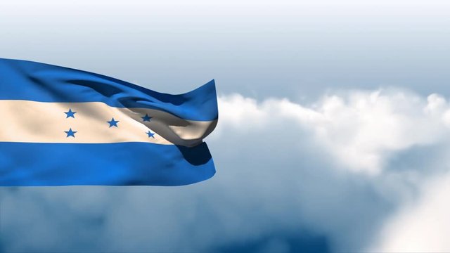 Honduras national flag floating