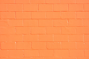 Brick Wall Painted Orange
