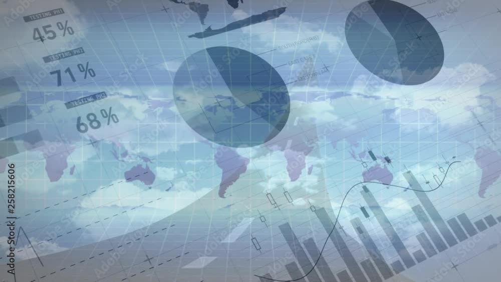 Poster digital animation of lots of different graphs