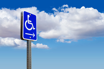 Handicap Sign with Arrow