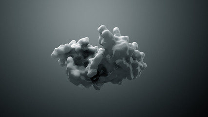 3d illustration protein or enzyme