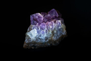 Amethyst Gemstone on Black