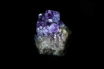 Amethyst Gemstone on Black