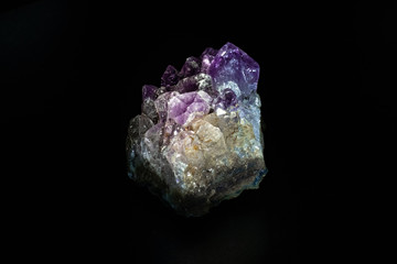 Amethyst Gemstone on Black