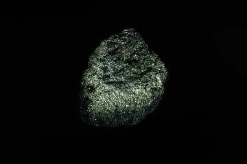 Pyrite Mineral on Black