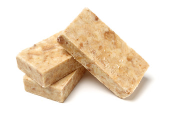 Compressed biscuit food  on white background