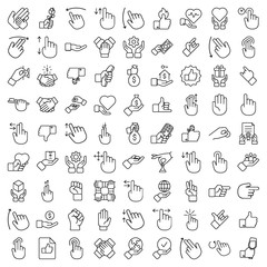 Hand Gestures Big Icon Set