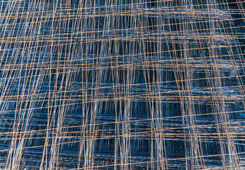Rusty Metal armature net for building construction