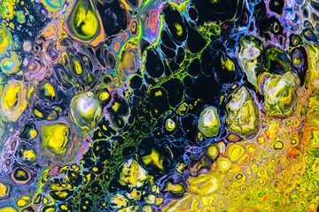 Mixture of acrylic paints. Liquid marble texture. Fluid art. Applicable for design cover, presentation, invitation, flyer, annual report, poster and business card, desing packaging. Modern artwork 