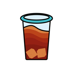 container plastic of tea herb isolated icon